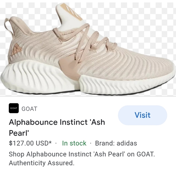 EUC Alphabounce Adidas Pearl Ash Tennis Running Athletic Shoes - Picture 11 of 13